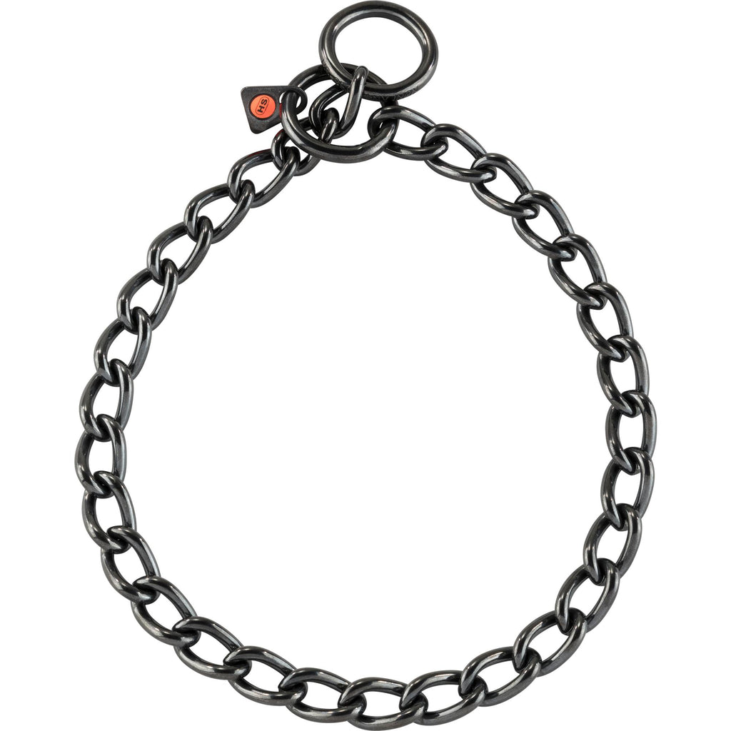 Herm Sprenger - Slide Chain Collar - Short Links - Black Stainless Steel, 4 mm