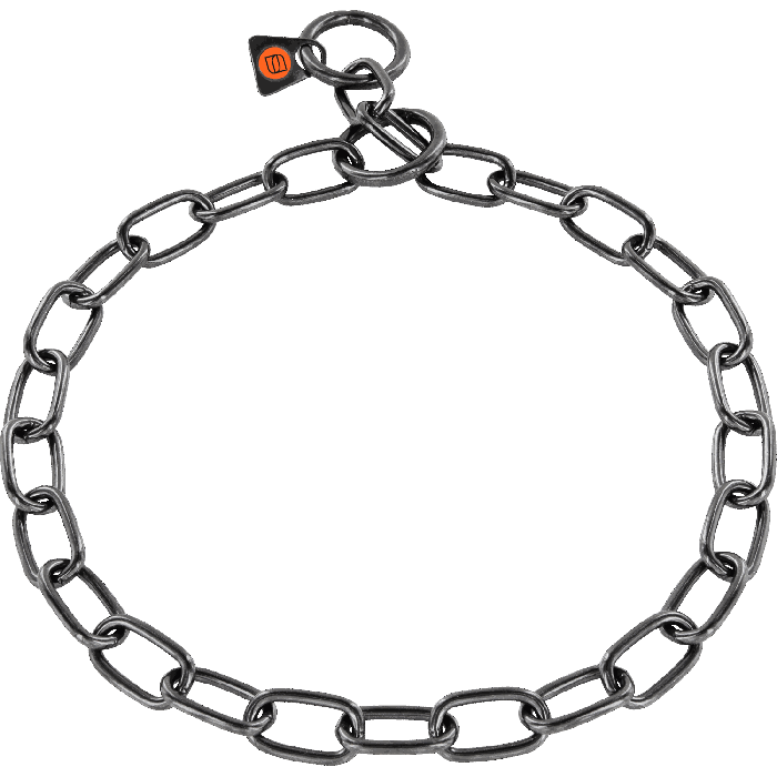 Herm Sprenger - Short Link Fur Saver Collar - Black Stainless Steel