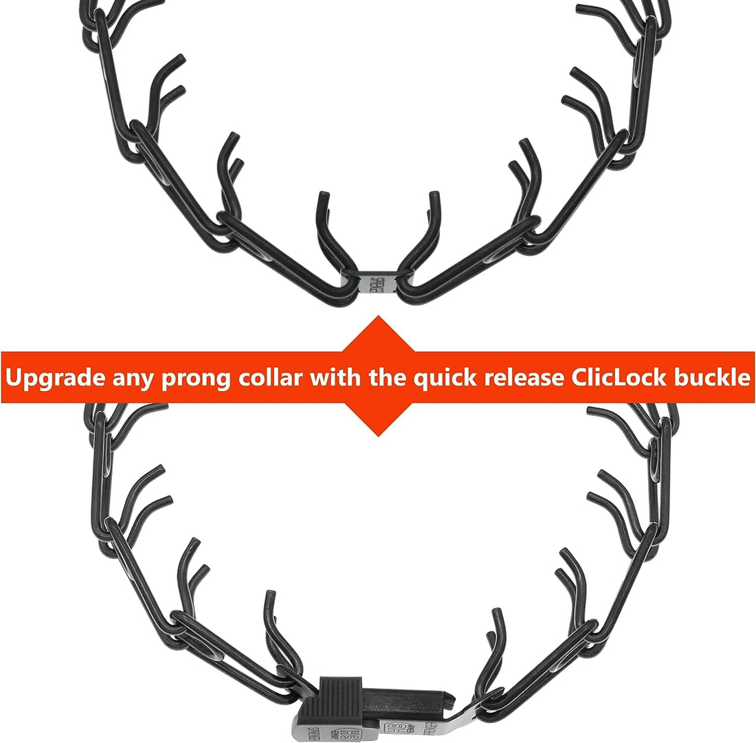 Herm Sprenger - ClicLock Quick Release Buckle for Prong Collars - Black Stainless Steel