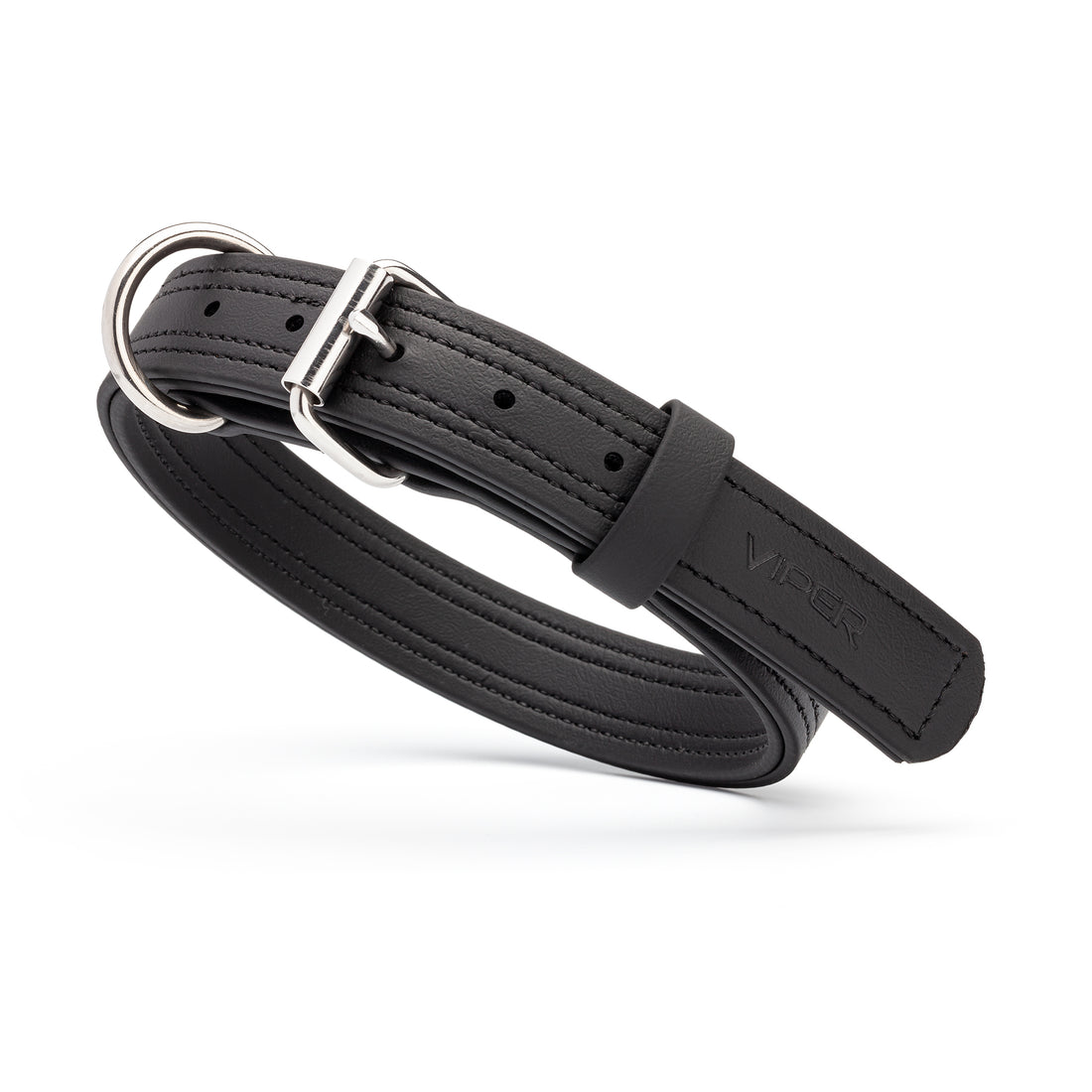 Working dog collar with stainless steel hardware, made from Biothane, 1 1/4 inches wide