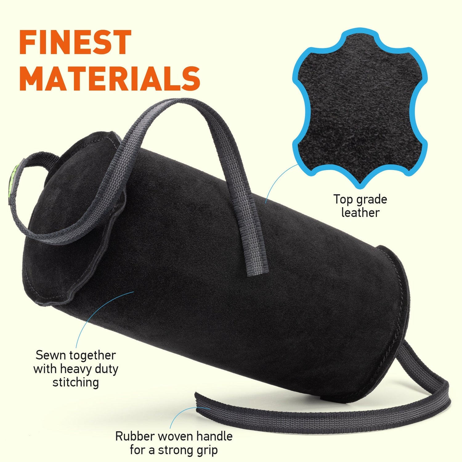 Viper Leather Cylinder Shape Soft Bite Roll