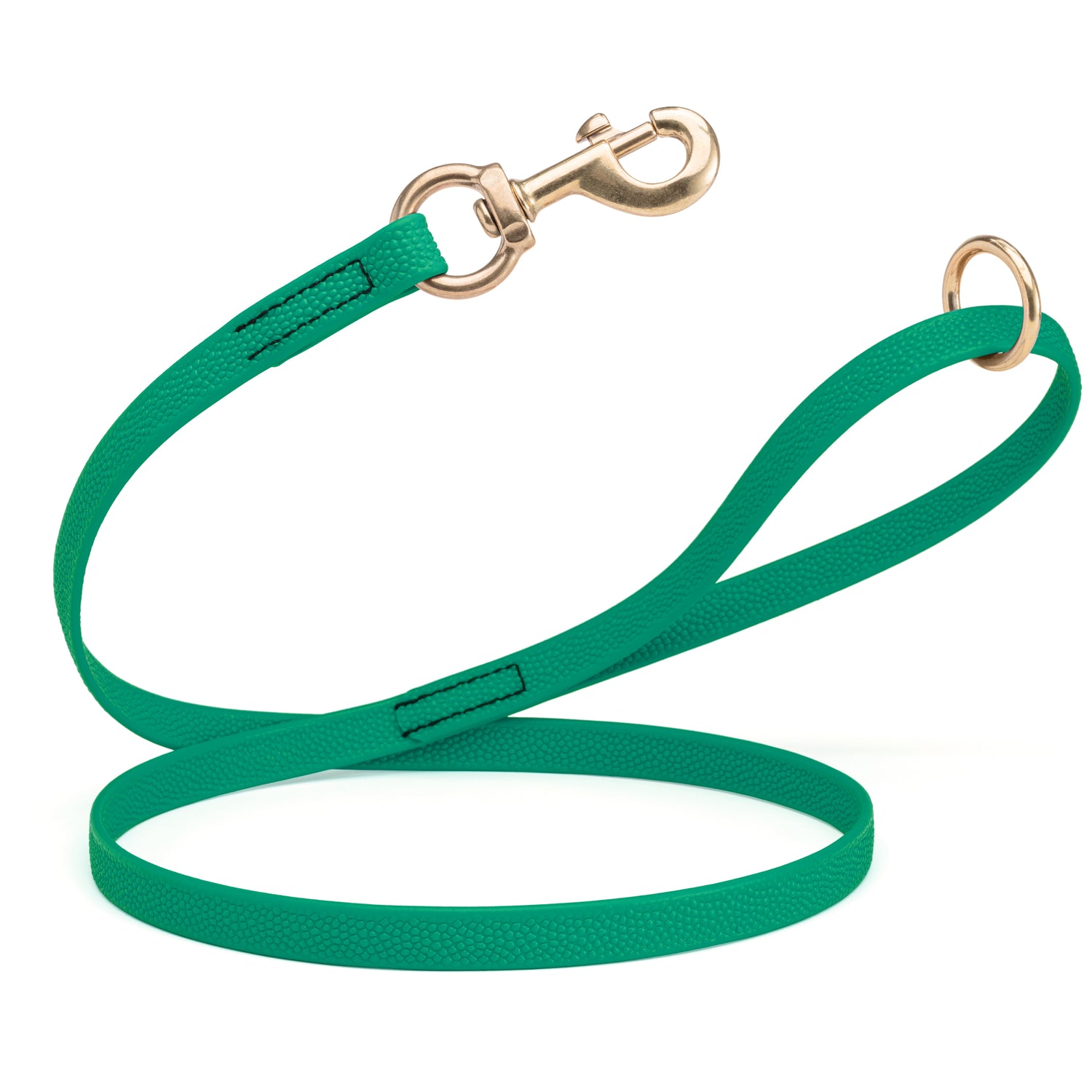 Viper Pebble Emboss BioThane Dog Leash with Solid Brass Hardware