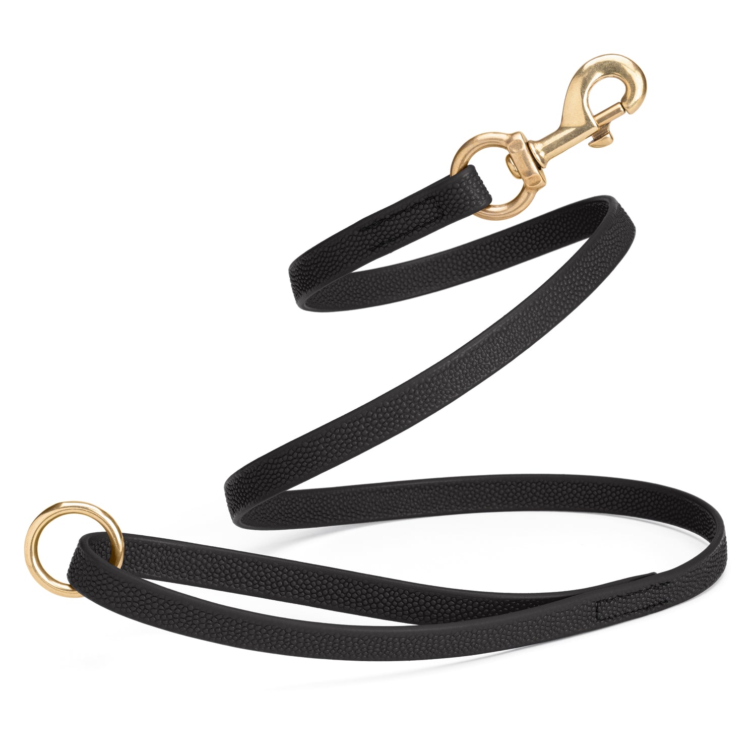 Viper Pebble Emboss BioThane Dog Leash with Solid Brass Hardware