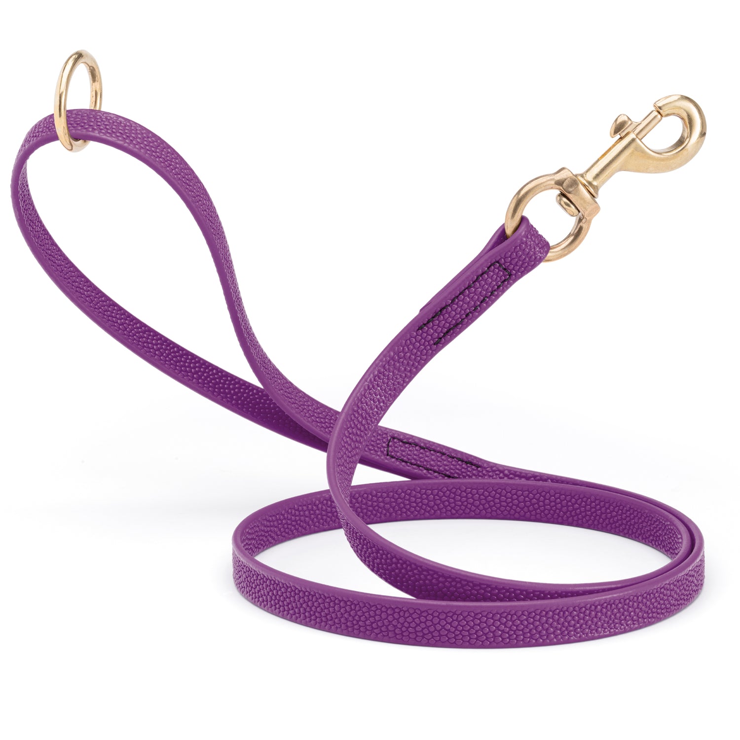 Viper Pebble Emboss BioThane Dog Leash with Solid Brass Hardware