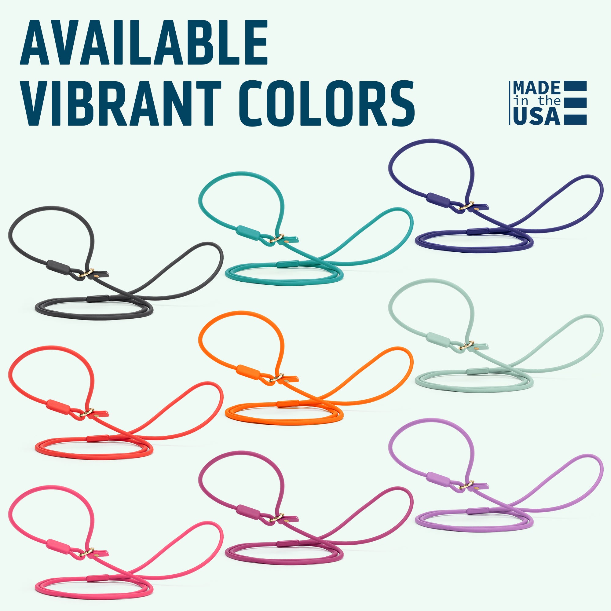 Viper Round Biothane Slip Lead with Brass Hardware