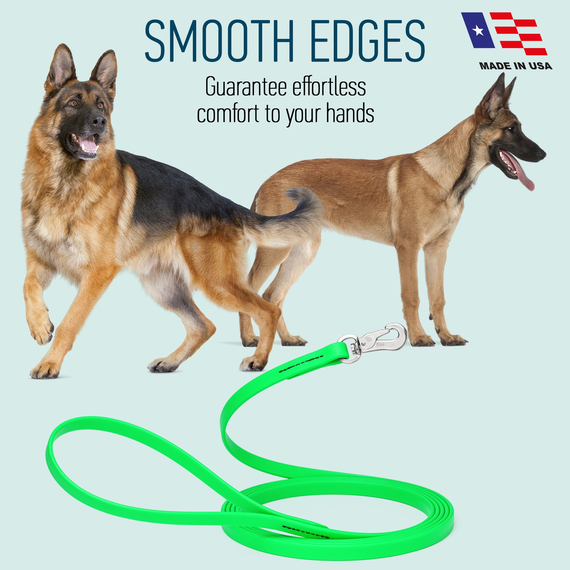 Viper Long Line 15 ft Biothane Dog Lead with SPRENGER Stainless Steel Hook