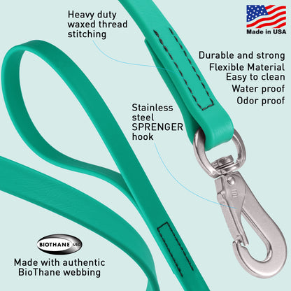 Viper Long Line 20 ft Biothane Dog Lead with SPRENGER Stainless Steel Hook