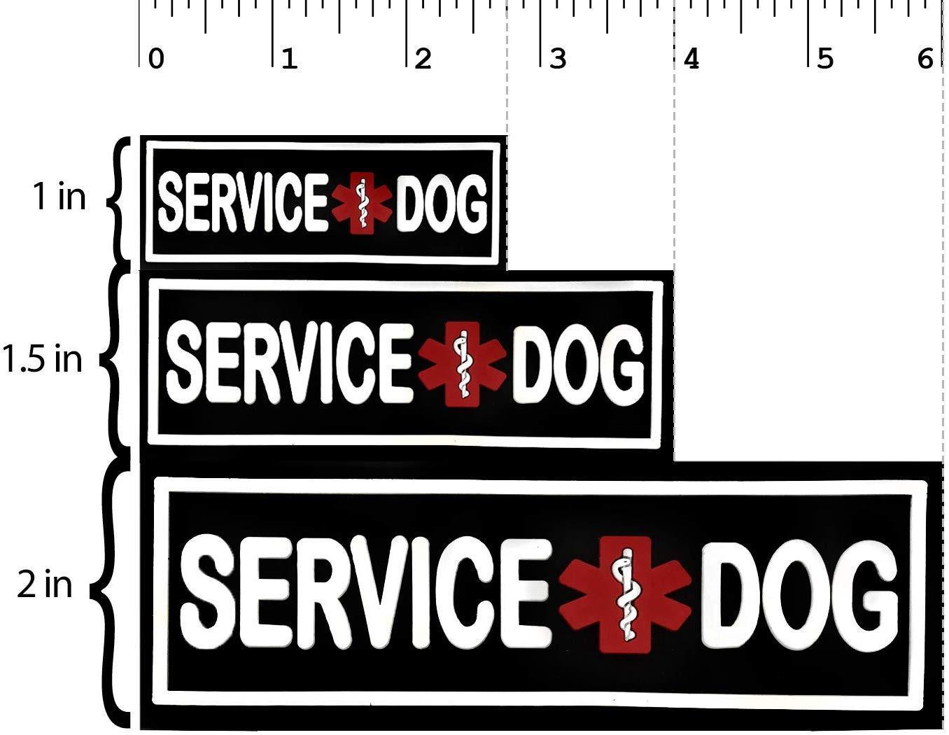 Dogline Service Dog 3D Rubber Patches