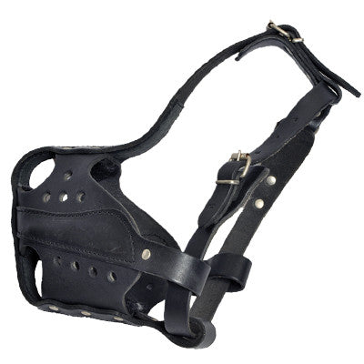 Viper Bravo Leather Agitation Muzzle with Quick Release Buckle