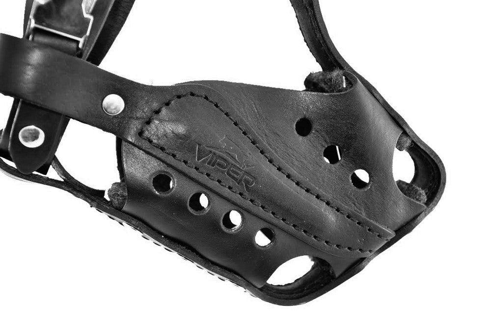 Viper Bravo Leather Agitation Muzzle with Quick Release Buckle
